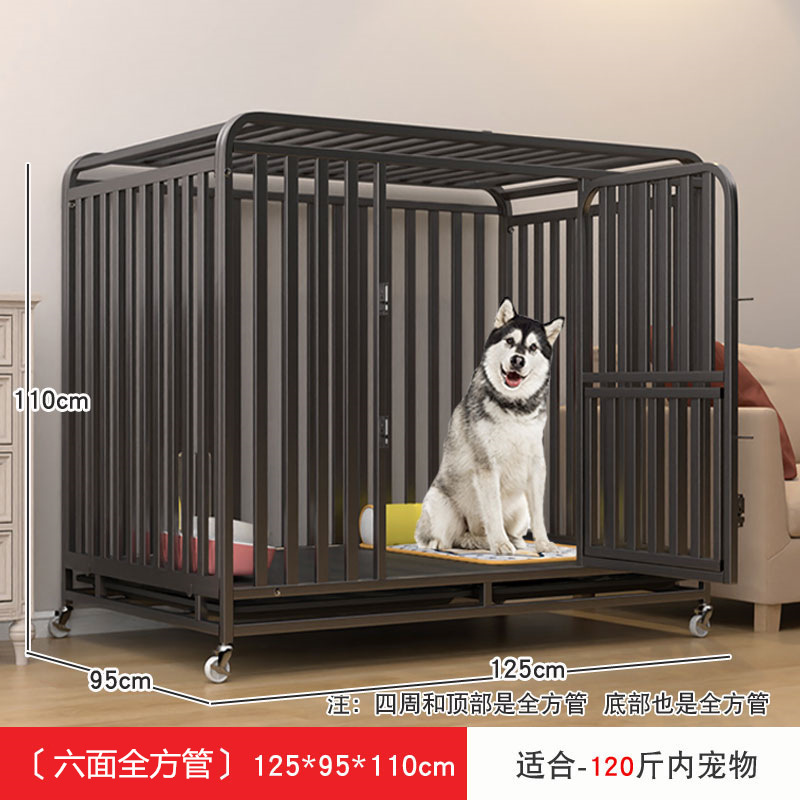 golden retriever Husky large dog indoor outdoor metal stainless steel pet dog cages with wheels