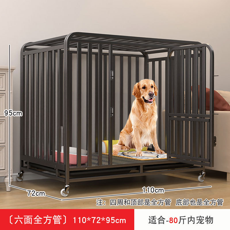 golden retriever Husky large dog indoor outdoor metal stainless steel pet dog cages with wheels