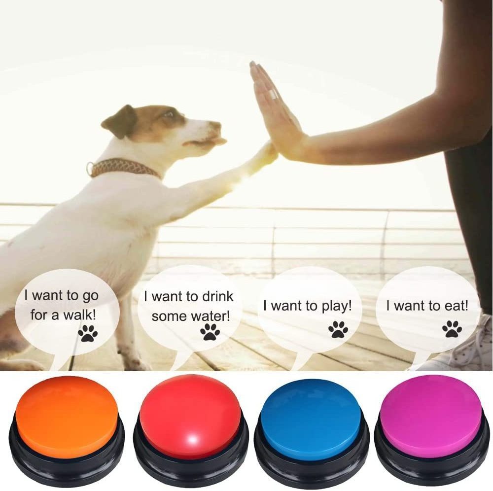 Pet Training Buzzer Funny Gift Study Office Home Voice Recording Dog Buttons for Communication