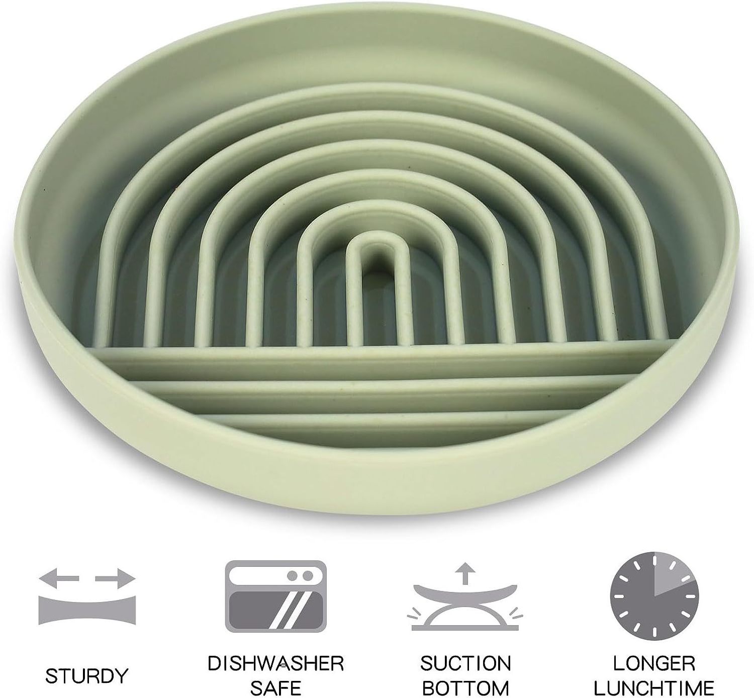 Pet friendly eating microwave safe food grade silicone anti choke slow feeding bowl for dog