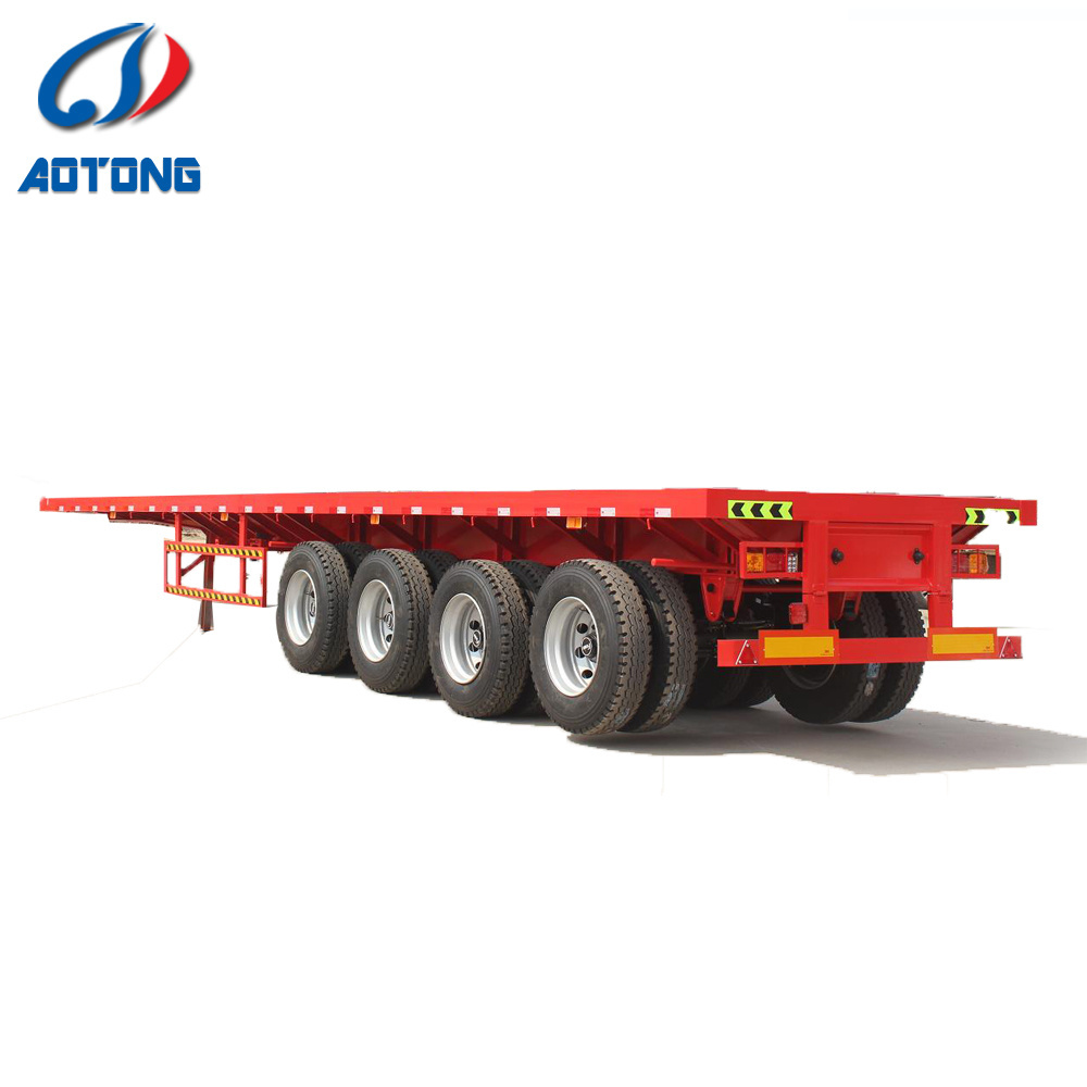 2 axles CCC certificate tanzania used flatbed trailer for sale with parts fruehauf trailer