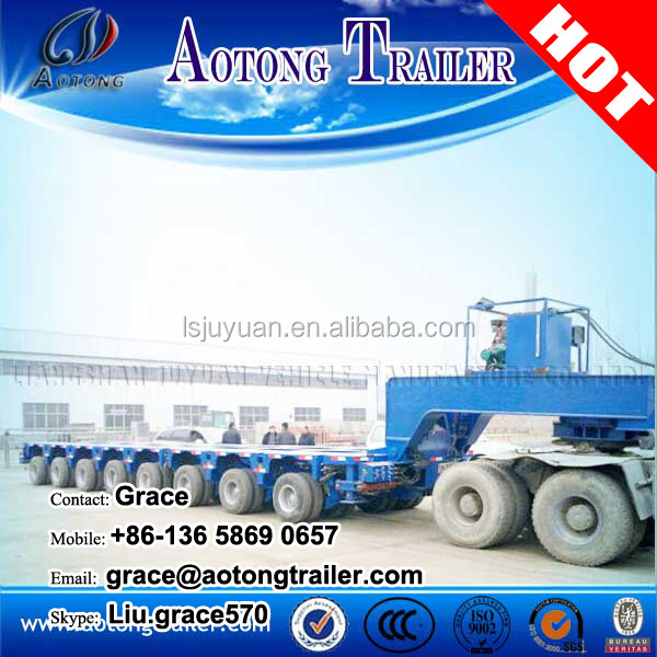 Multi-axle Hydraulic Modular Trailer / Low Bed Truck Trailers For Sale , remote control truck