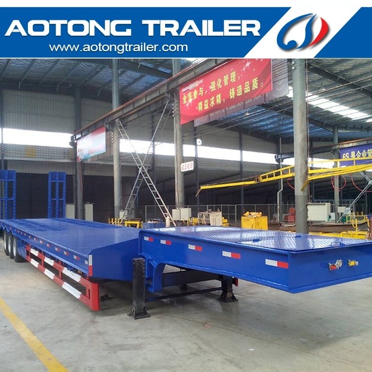 truck trailer Hot sale tri-axle  40 tons--100 tons low bed semi trailer in Philippines