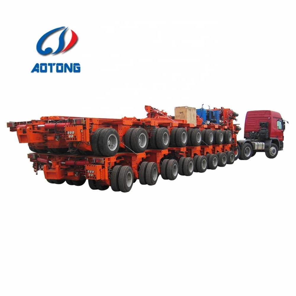 Goldhofer type 300 tons capacity hydraulic multi axle low bed self propelled modular transporter truck trailer