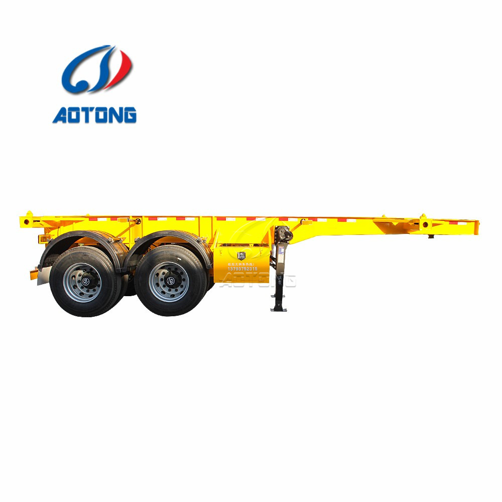 40 ft 2 axle container chassis 2 axle truck chassis trailer skeleton semitrailer container delivery trailer for sale