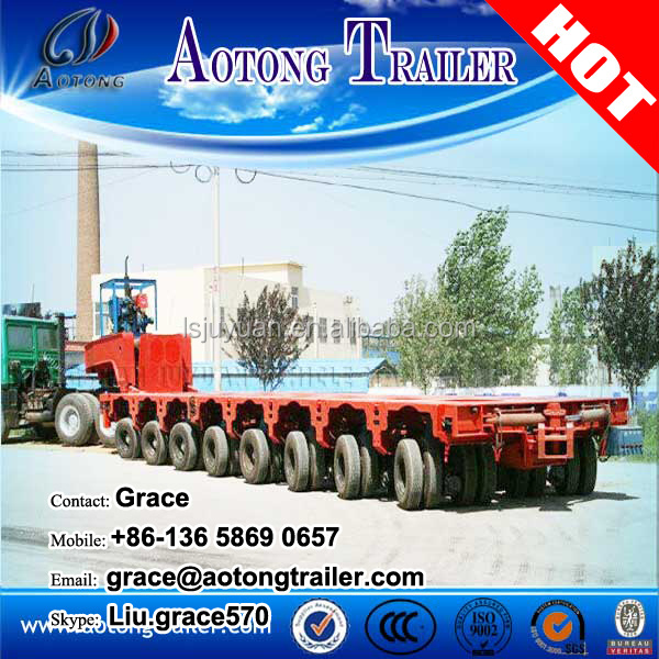 Multi-axle Hydraulic Modular Trailer / Low Bed Truck Trailers For Sale , remote control truck