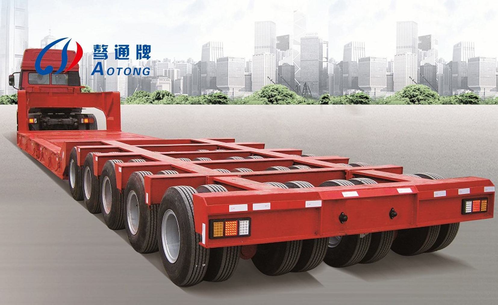 3 line 4 lines steering  axle Self-propelling Modular Transport trailer modular modular lowboy trailer