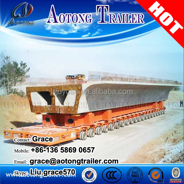 Multi-axle Hydraulic Modular Trailer / Low Bed Truck Trailers For Sale , remote control truck