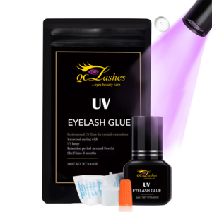 Free sample Fast Curing UV Lash Glue Professional Waterproof/Oil Proof uv Eyelash Glue LED Lamp UV Glue Eyelash Adhesive