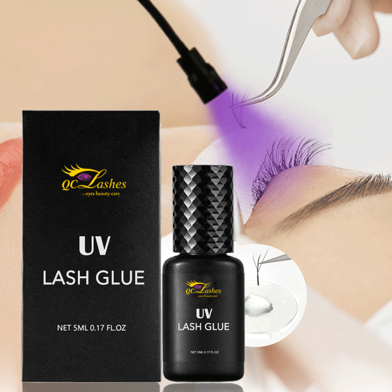 Free sample Fast Curing UV Lash Glue Professional Waterproof/Oil Proof uv Eyelash Glue LED Lamp UV Glue Eyelash Adhesive