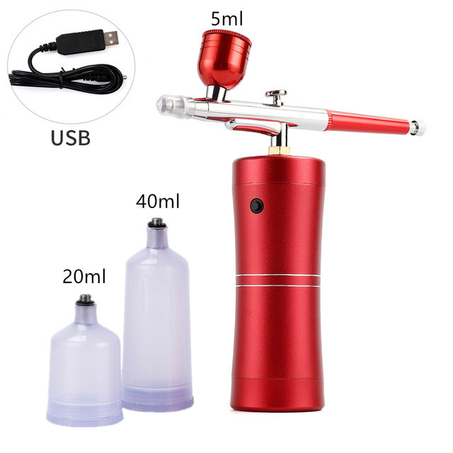 Hand hold 0.35mm Air compressor tattoo eyebrow makeup airbrush gun kit nail art paint machine spray compressor airbush