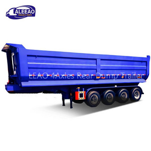 ALEEAO China Most Popular 40 Ton 50 Ton Rear Tipper Rear Dumper Semi Trailer 3 Axles Used Dump Truck Trailer Tires For Sale