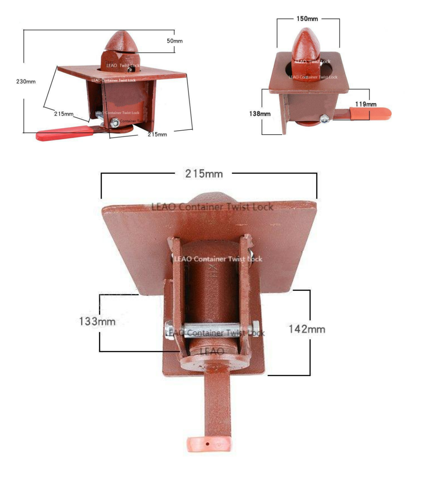 ALEEAO Twist Lock Stacking Pin For Shipping Container Trailer Container Twist Lock trailer  For Sale