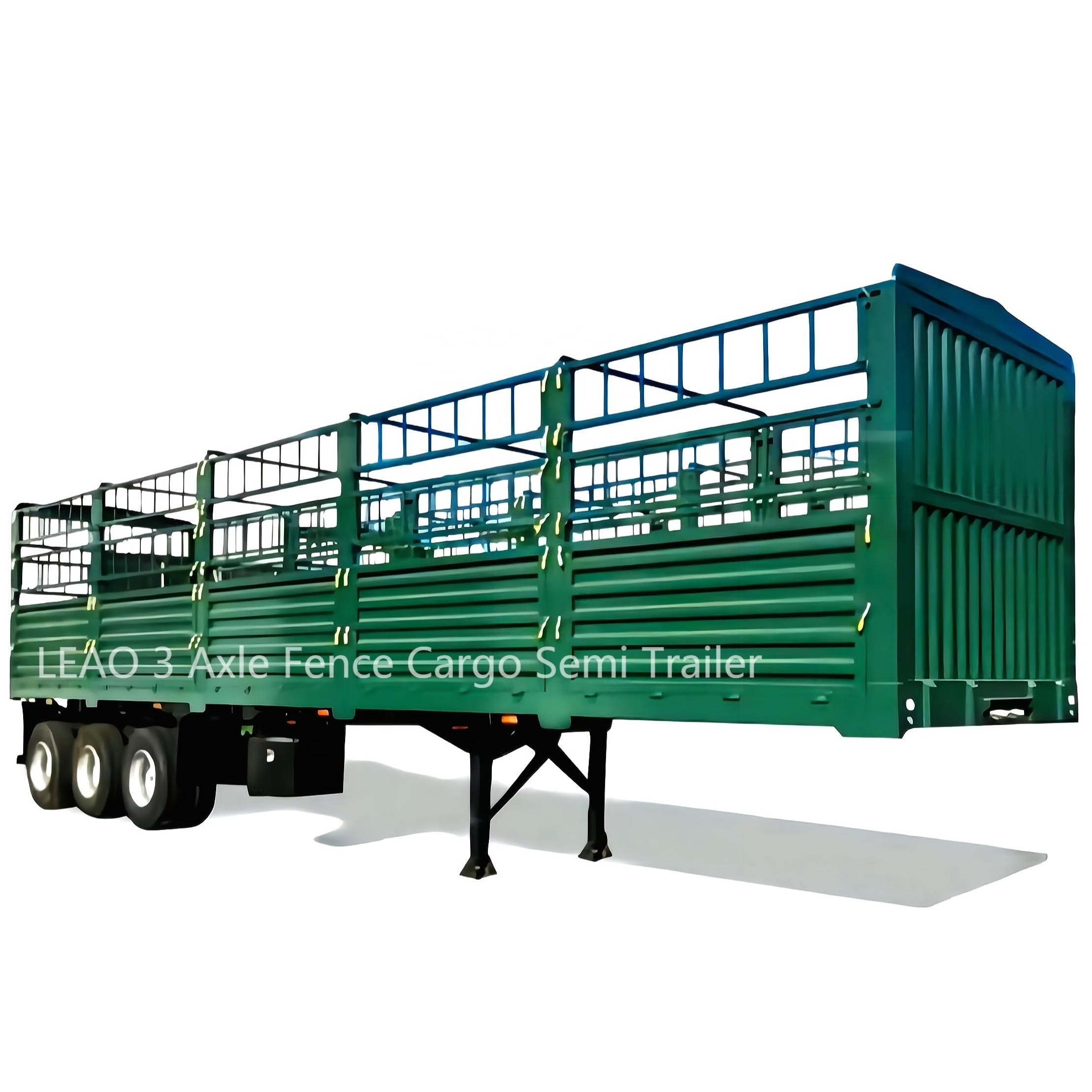 3 axles 50tons 60tons sugar cane transport trailer fence cargo trailer cargo truck trailer for sale