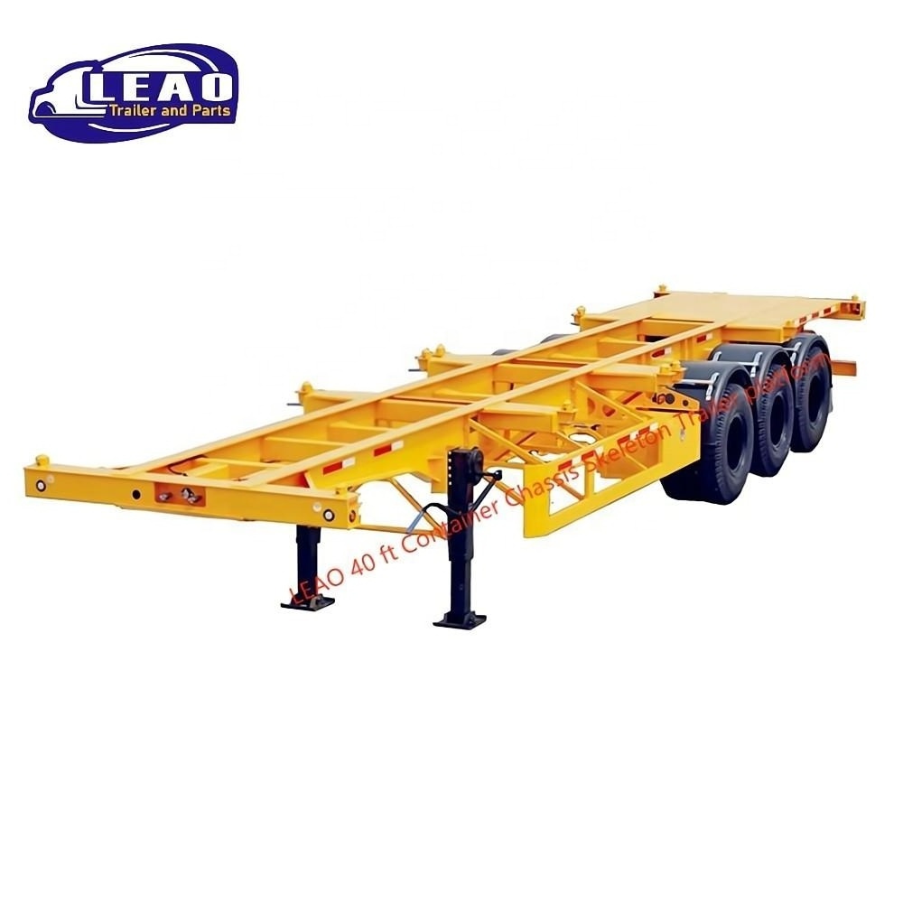 40' Container Chassis Trailer Intermodal Chassis with twist lock 20ft skeleton container semi trailer