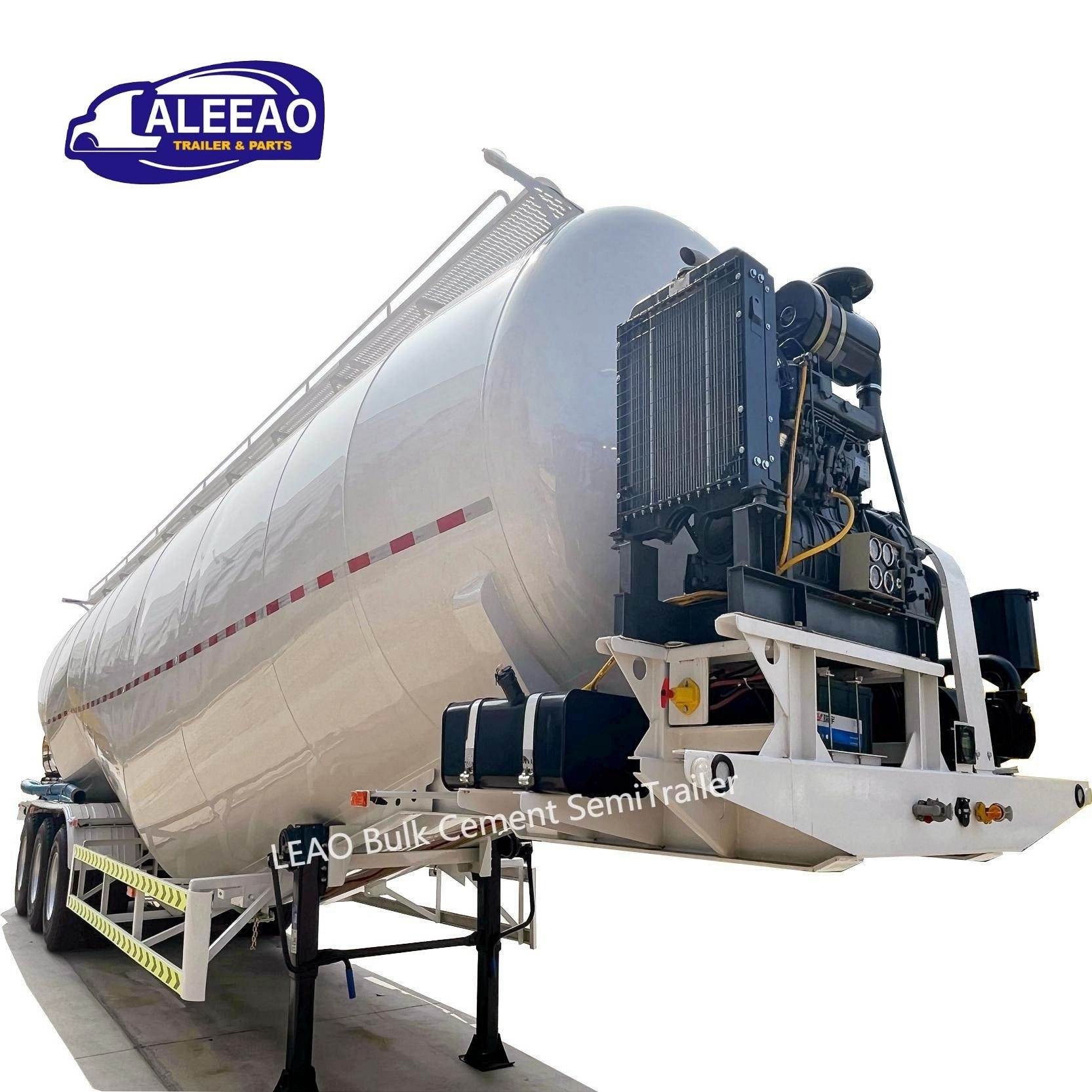 ALEEAO Factory direct sale 35 cbm 45m3 4 axles 60m3 Cement Tanker dry bulk cement remolque silo semi trailer with V Shape