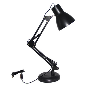 Home Decorative Metal Adjustable Long Swing Arm Table Lights LED Reading Lamp on the desktop desk lamp