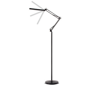 Folding Telescopic Metal Iron Floor Lamp Adjustable Swing Arm Standing Lamps Heavy Duty Base Eye-Caring Living room Floor Light