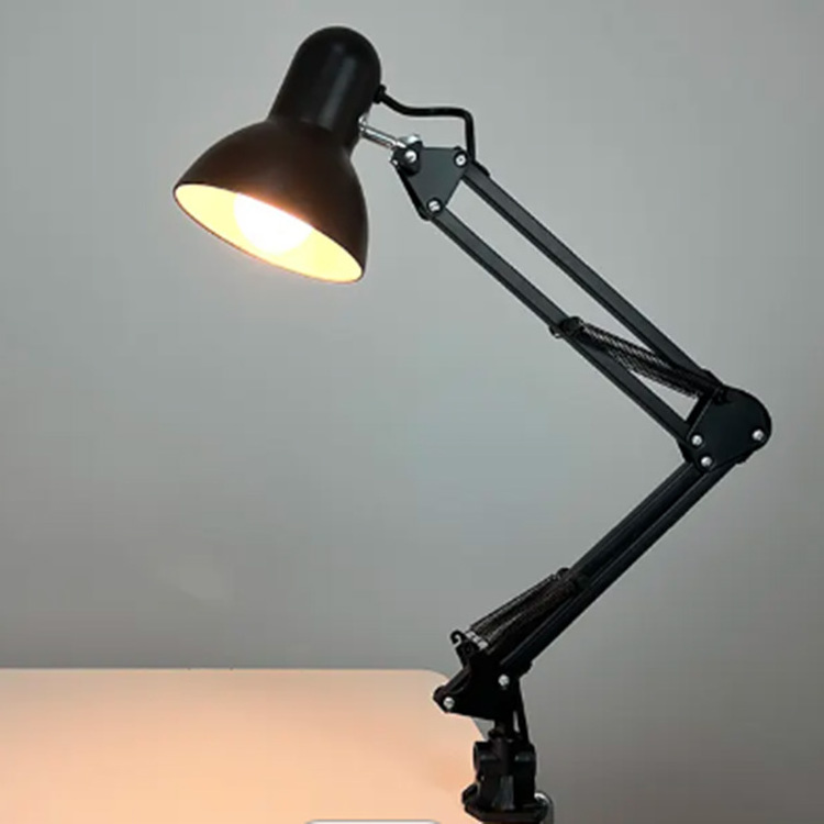 Russia Iron Cheap Price Flexible Base Clip Desk Lamp Led table Light With Swing Long Arm Working Study Reading Architect Lamp