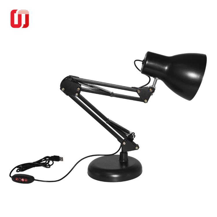 Metal Table Lamp office work desk light long swing arm led reading lampes usb 5v 5w Inline light source stand or clip clamp