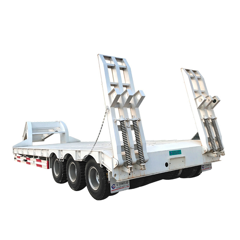 LONGQ High quality 5 axles low bed semi trailer low loaders  trailer low flatbed semi trailer