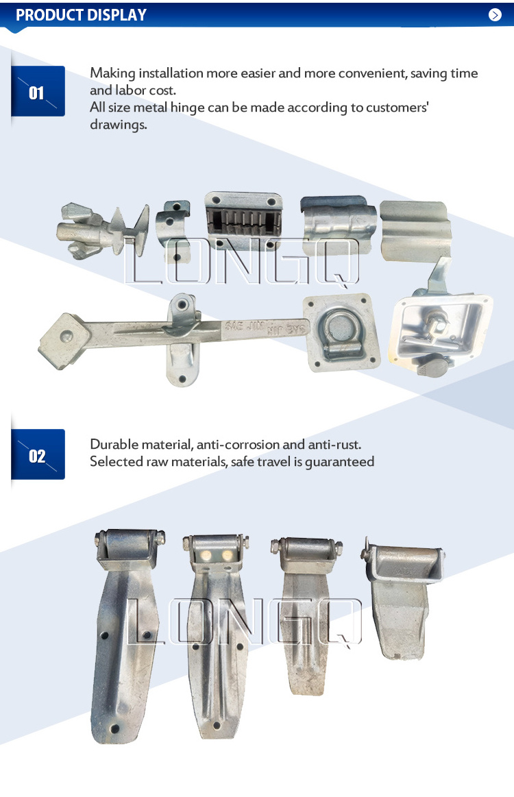 LONGQ Refrigerated Semi Trailer Truck Dump Body Shipping Cargo Container Parts Ocean Door Hinge