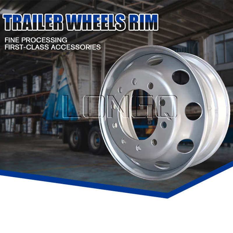 LONGQ Top quality 7.5-22.5/8.25-22.5/9.0-22.5 commercial truck wheels truck chroming aluminum wheel 22.5 rim