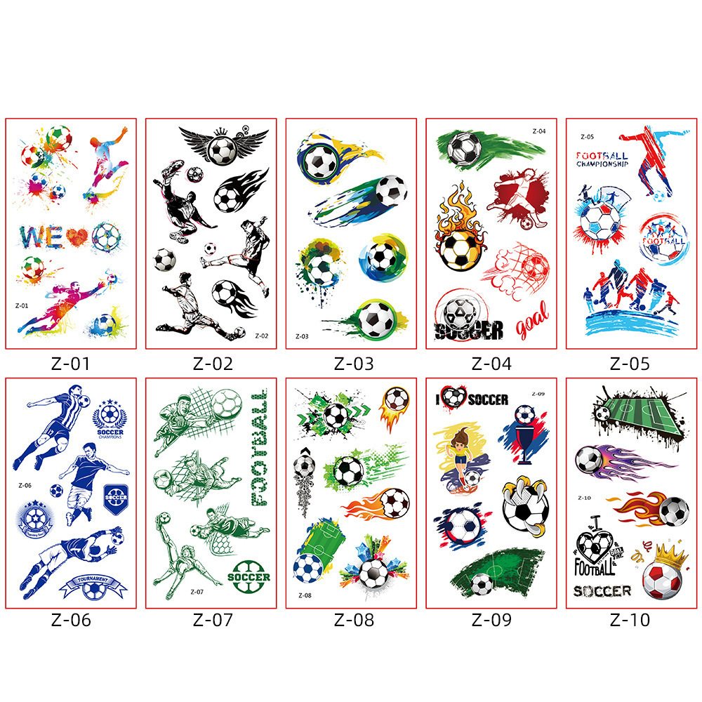 Manufacture Customized Personalized Football Games Flag Body Tattoo For Football Match Fans Face Arm National Tattoos