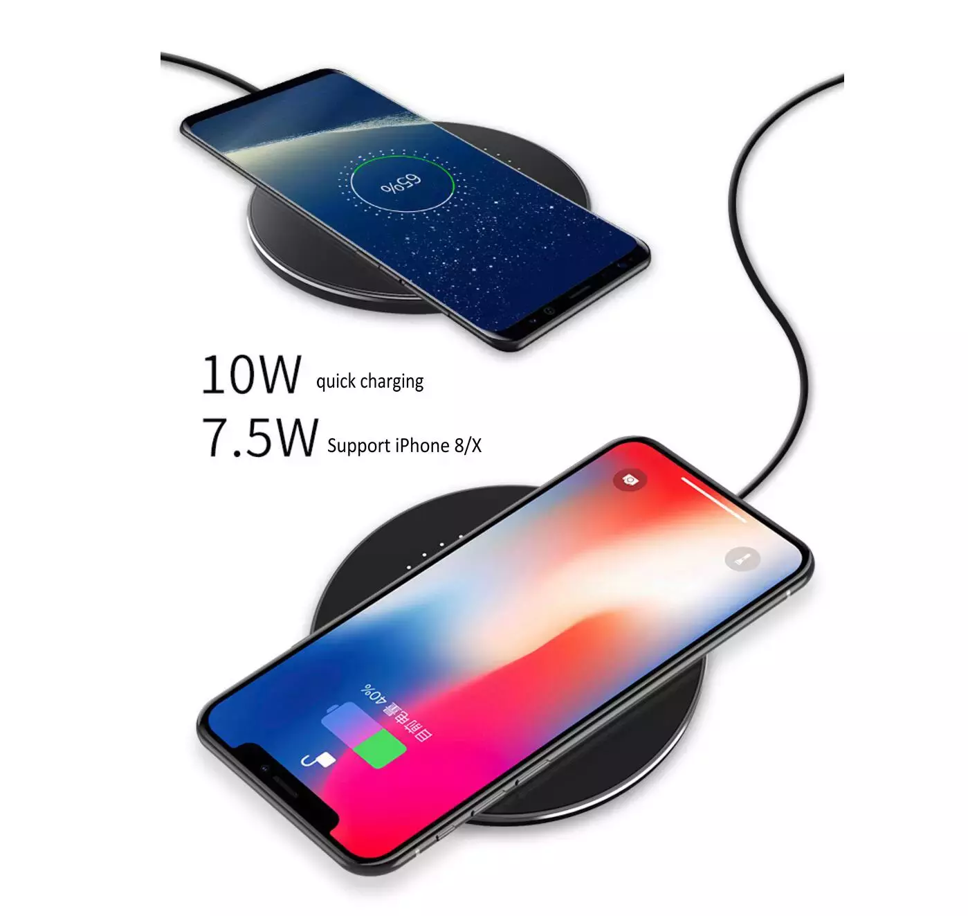 5W 7.5W 10W CE Rohs Wireless Charger 2023 LVSHUO Hot Sale QI Wireless Charger Fast Pad Wireless Charger