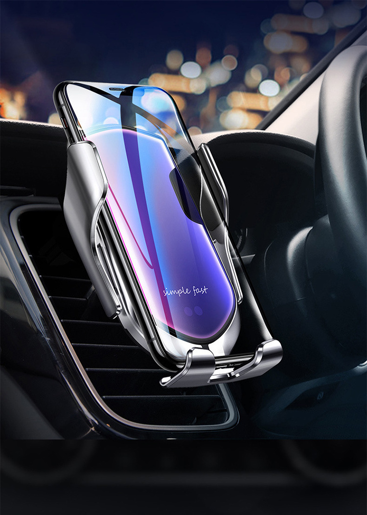 LVSHUO Hot Sale Mobile Phone Car Holder 5W 7.5W 10W Wireless Charger Car Mount, Car Cell Phone Holder Charger