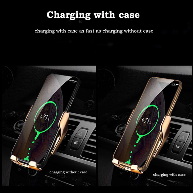 LVSHUO Hot Sale Mobile Phone Car Holder 5W 7.5W 10W Wireless Charger Car Mount, Car Cell Phone Holder Charger