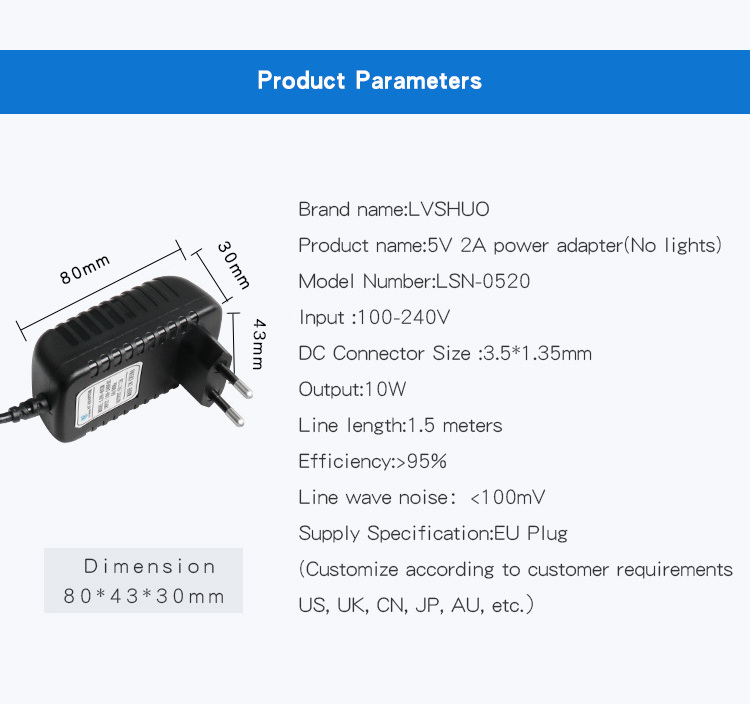 High Quality 5V 9V 12V 1A 2A 3A 4A 5A Wall Ac Dc Adapter Power Adapter