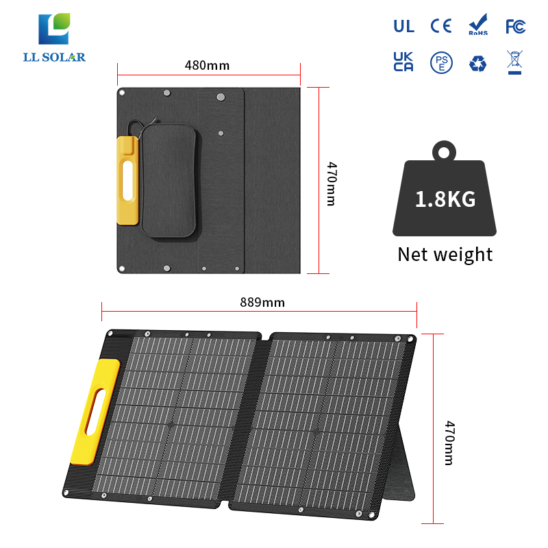 Portable Solar Panel Kit 60W Foldable battery Charger for Jackery EF ECOFLOW Goal Zero Rockpals Power Stations Generator Comping