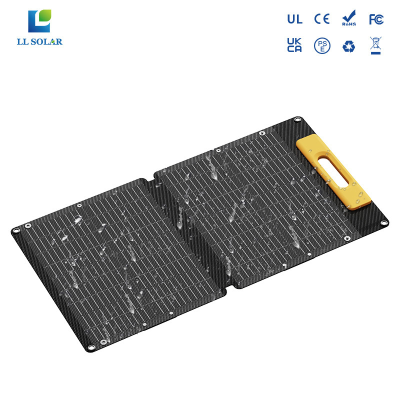 60W 18V 12V Flexible Portable Solar Power Panel Fold Charger Manufacturer In China For Rv Boat Cabin Tent Or Any Irregular Roof