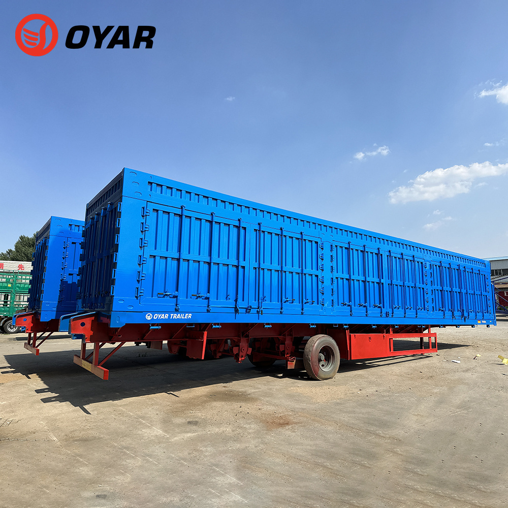 Tri-Axle 40 Ton 50 Tons 20ft 40ft 50ft 53 Foot Sideload Container Chassis Flatbed Semi Trucks Trailer For Sale