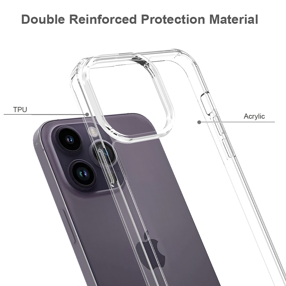 Wholesale Drop-resistant Transparent Phone Case For Apple Iphone 15 Pro Max Clear Space Case