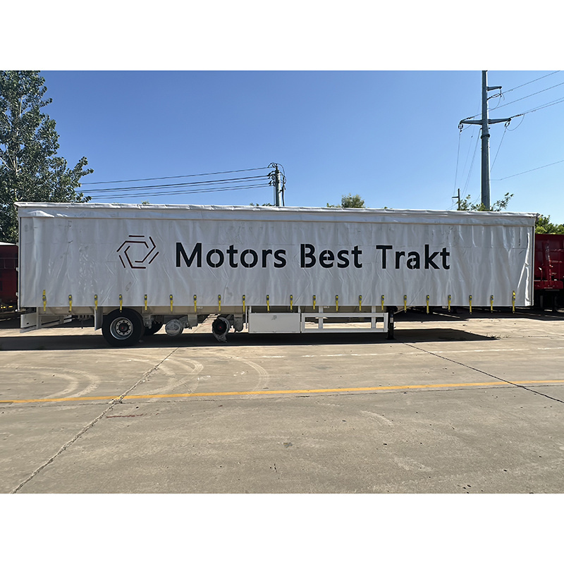 New 53 Ft 3axle canvas cover side curtain type Enclosed cargo box container trailer