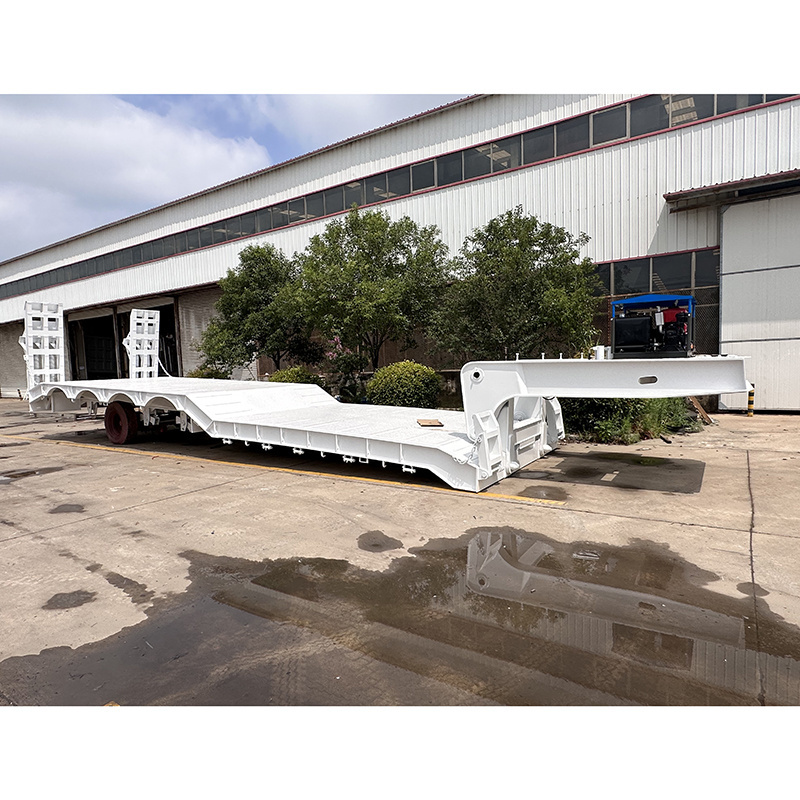 flatbed trailer 40ft 53ft 2 3 4 axles 12tires flatbed truck semi trailer for container transportation