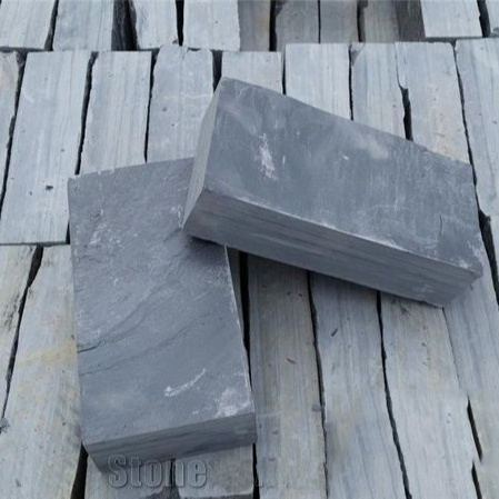 China Natural Grey Slate Driveway Paver Tumbled Cobble Stone Paving Cube Stone Setts For Outdoor Paving Walkway