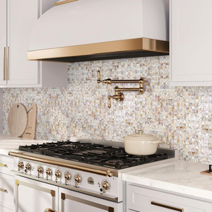 Square Shell Mosaic Tile Seashell Mosaic Floor Backsplash Shell Mother Of Pearl Mosaic Tile