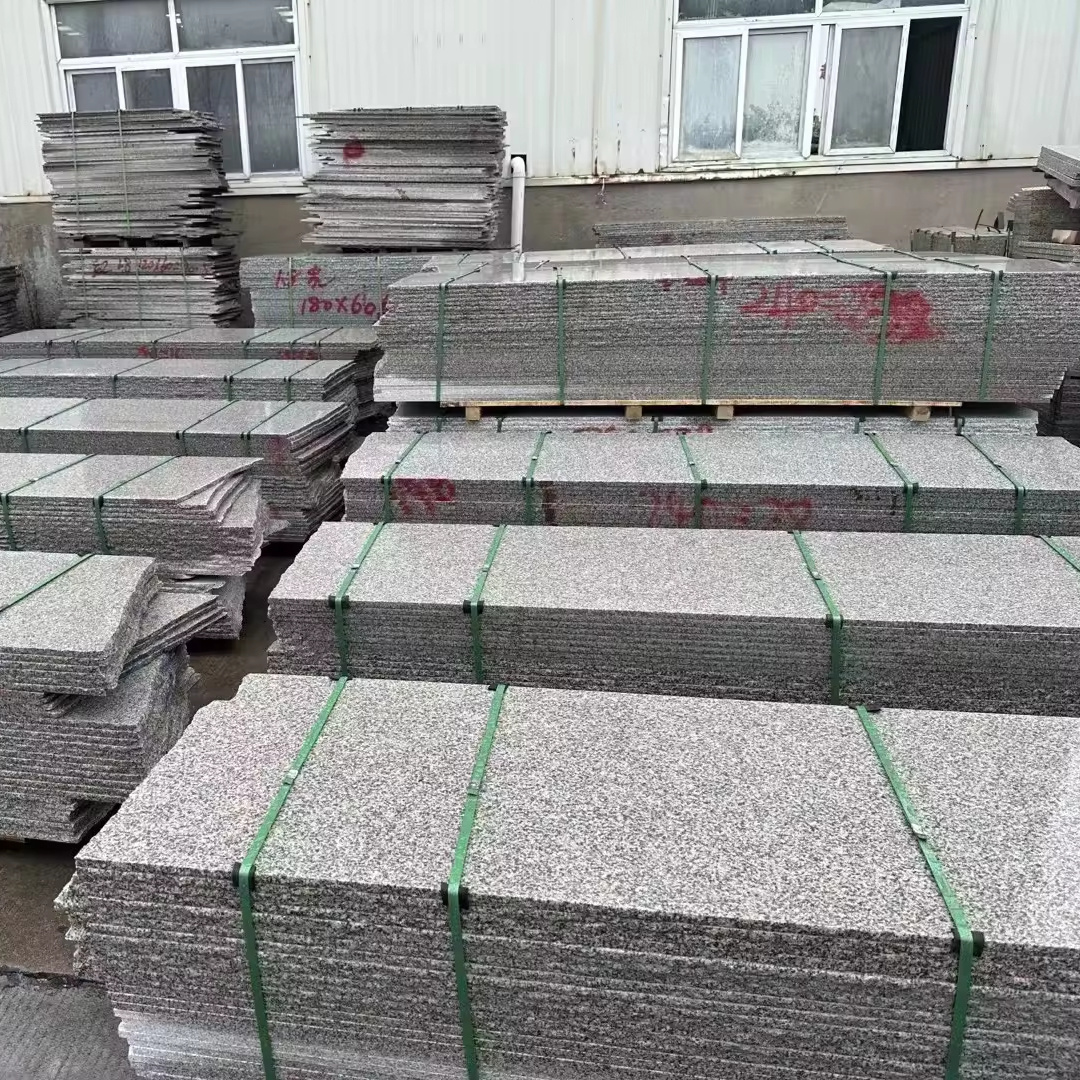 Wholesale Grey Granite Tiles Treads And Risers Stairs Staircases And Bullnose Steps Natural Stone