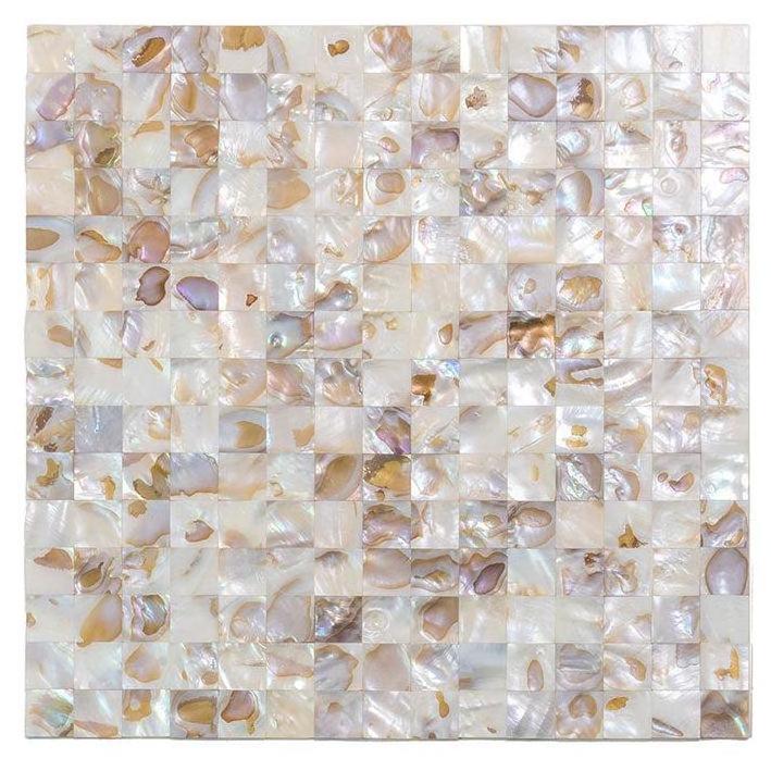 Square Shell Mosaic Tile Seashell Mosaic Floor Backsplash Shell Mother Of Pearl Mosaic Tile