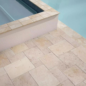 Wholesale Price Outdoor Tumbled Ivory French Versailles Terassenplatten Travertine Stone Tiles Pavers For Flooring Pool Floor