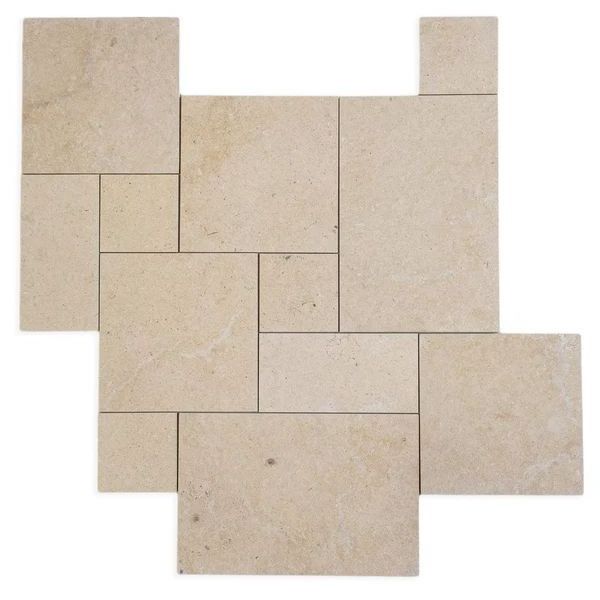 Wholesale Price Outdoor Tumbled Ivory French Versailles Terassenplatten Travertine Stone Tiles Pavers For Flooring Pool Floor