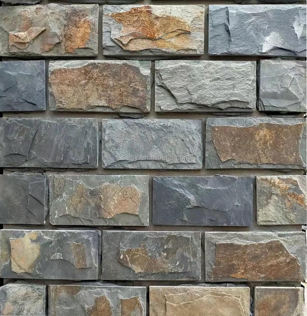 Natural Stone Exterior Wall Cladding Tile Slate Culture Stone Mushroom Stone Panel Brick