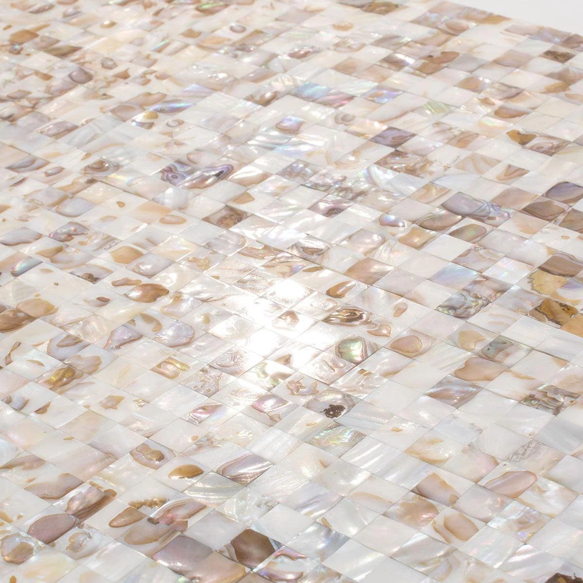 Square Shell Mosaic Tile Seashell Mosaic Floor Backsplash Shell Mother Of Pearl Mosaic Tile