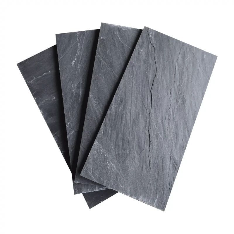 Cheap Natural Matte Finish Water Absorbent Non Slip Bathroom Floor Tiles Black Slate Flooring Tile