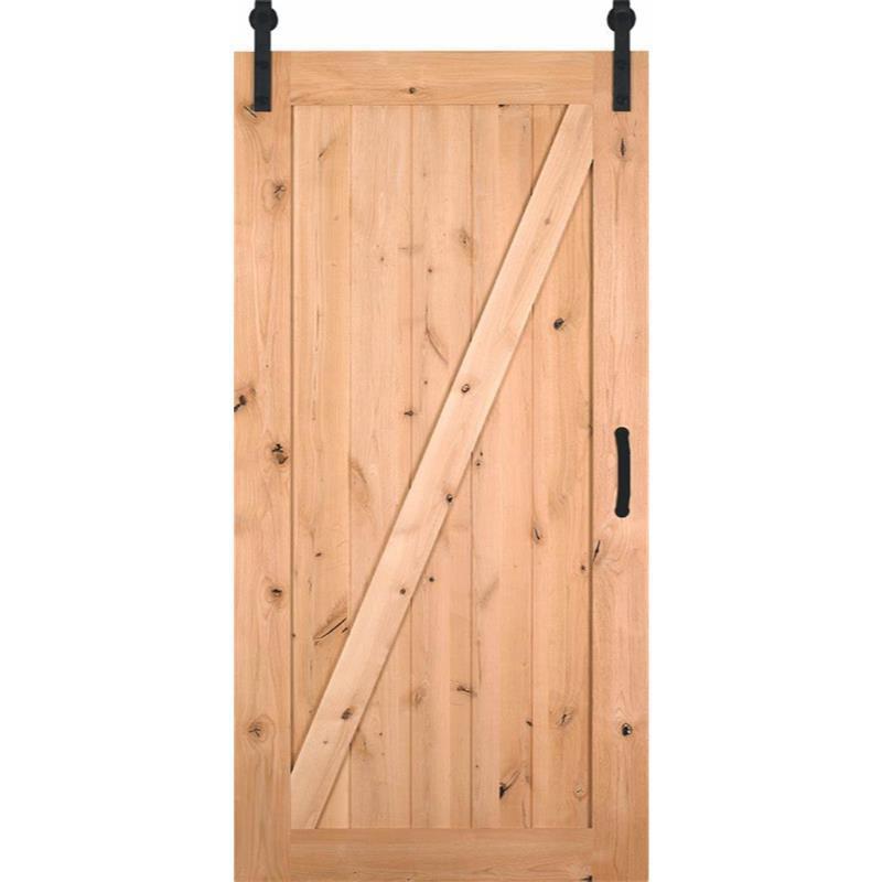 Customized High Quality Interior Barn Doors Sliding Modern Double Wooden Barn Door With Hardware