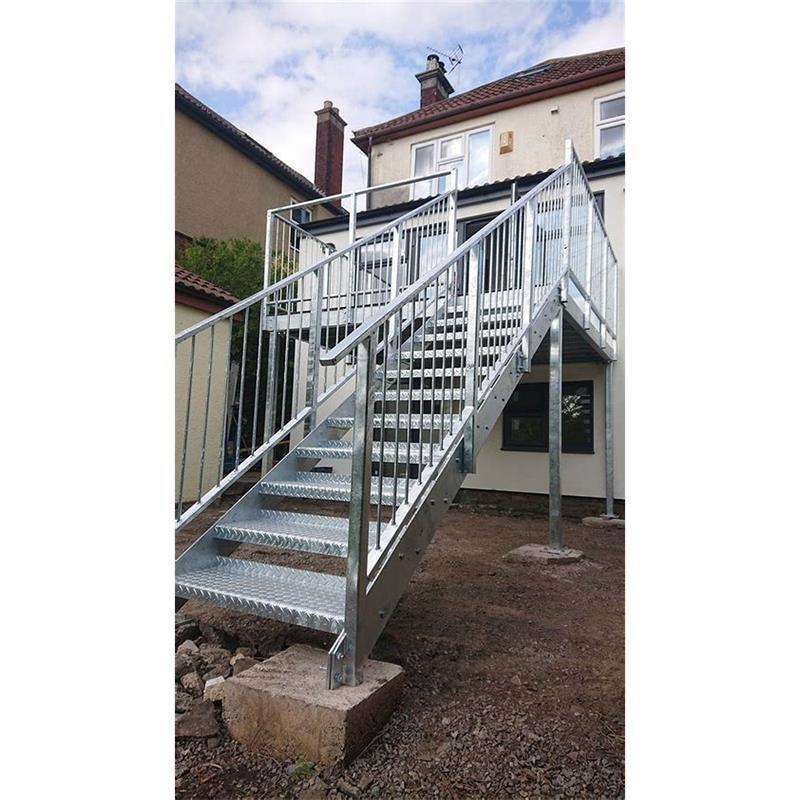 Customized Design Metal Steel Stair Carbon Stainless Steel Staircase Outdoor