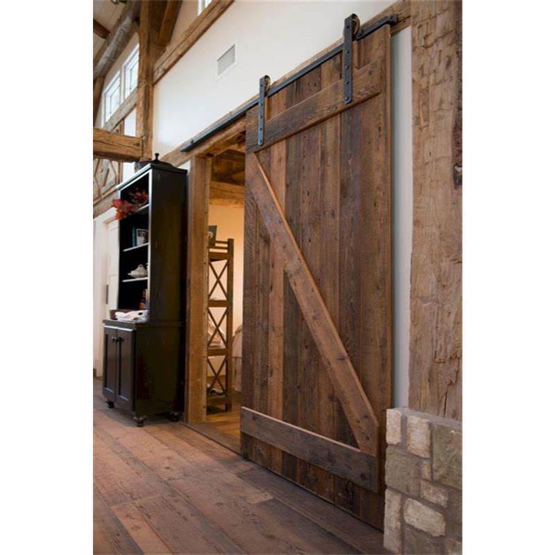 Customized High Quality Interior Barn Doors Sliding Modern Double Wooden Barn Door With Hardware